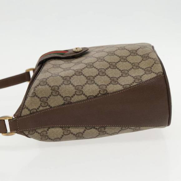 GUCCI GG Supreme Web Sherry Line Shoulder Bag PVC Beige 904 02 081 Auth 96199 - Picture 4 of 16